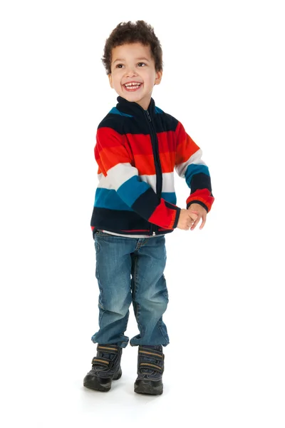 stock image Little boy standing in the studio