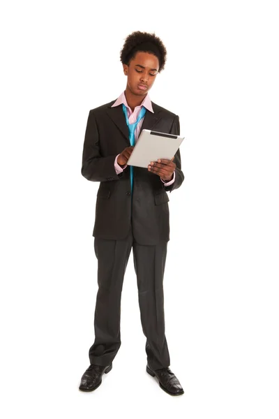 Jonge zwarte zakenman — Stockfoto