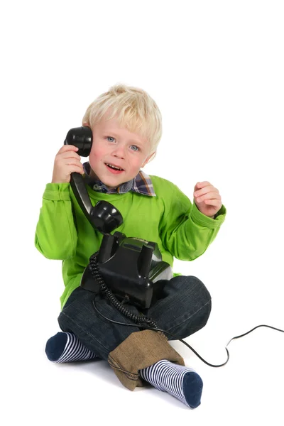Criança ao telefone — Fotografia de Stock