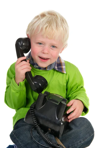 Bambino al telefono — Foto Stock