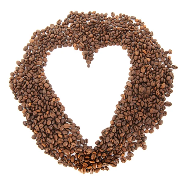 Кава в зернах любові — стокове фото