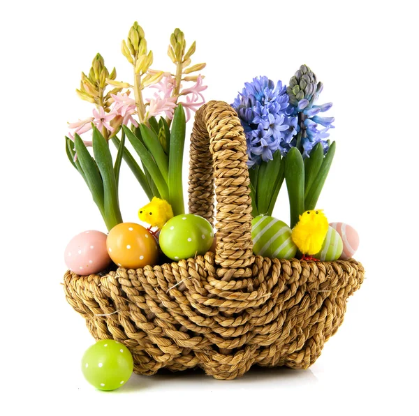 Osterfrühlingskorb — Stockfoto