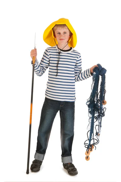 捕鱼的男孩 — 图库照片