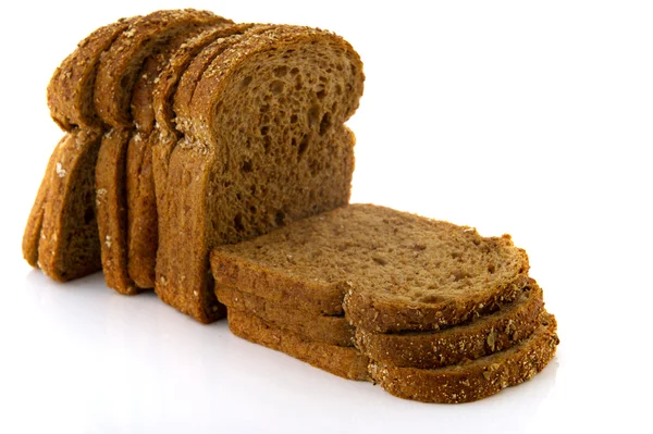 Bruin sneetjes brood — Stok fotoğraf