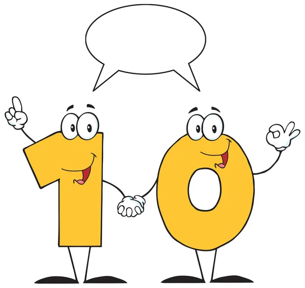 Number Ten With Speech Bubble — Stock Photo, Image