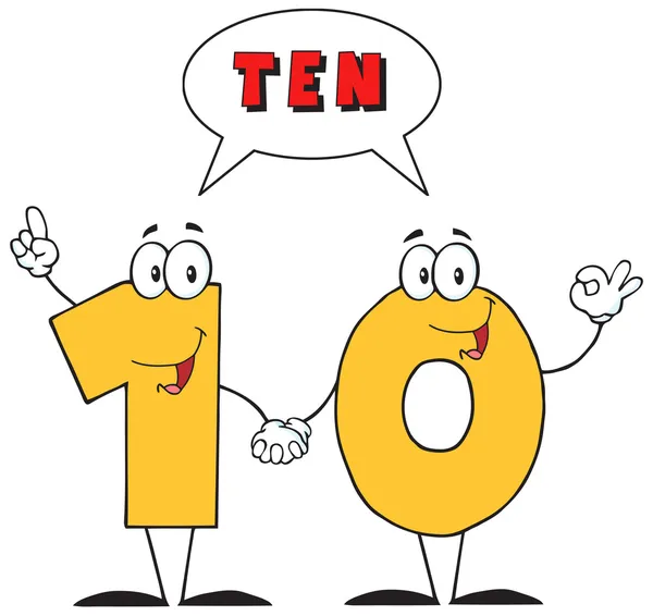 Number Ten And Text — Stock Photo, Image