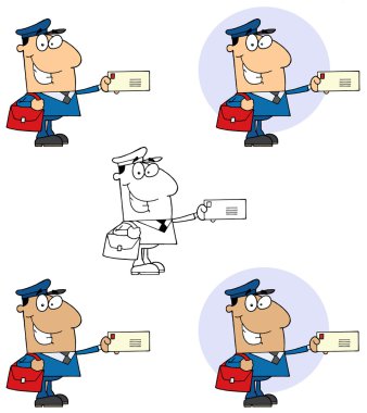 Postal Worker Mail Man clipart