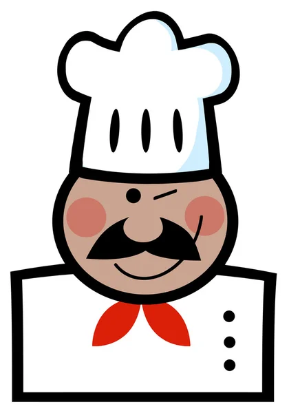 Kacsintó fekete chef — Stock Fotó