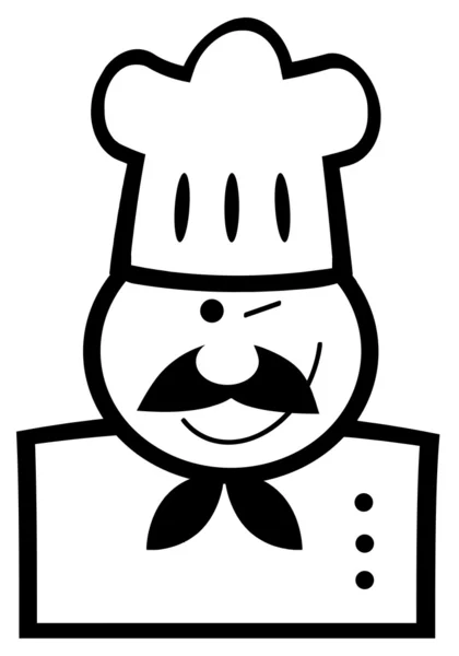 Chef guiño blanco y negro —  Fotos de Stock