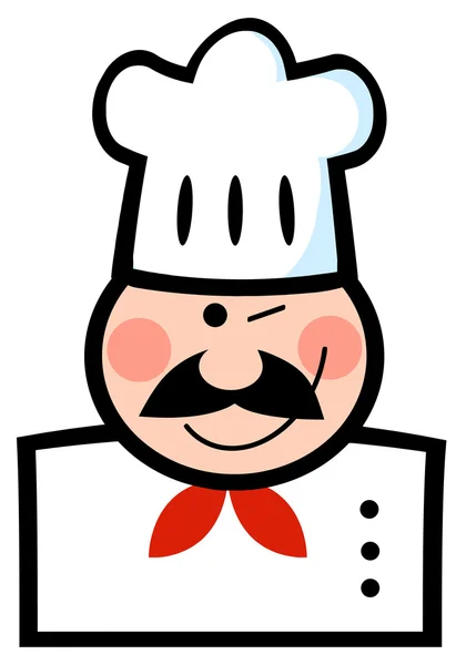 Piscando caucasiano chef — Fotografia de Stock