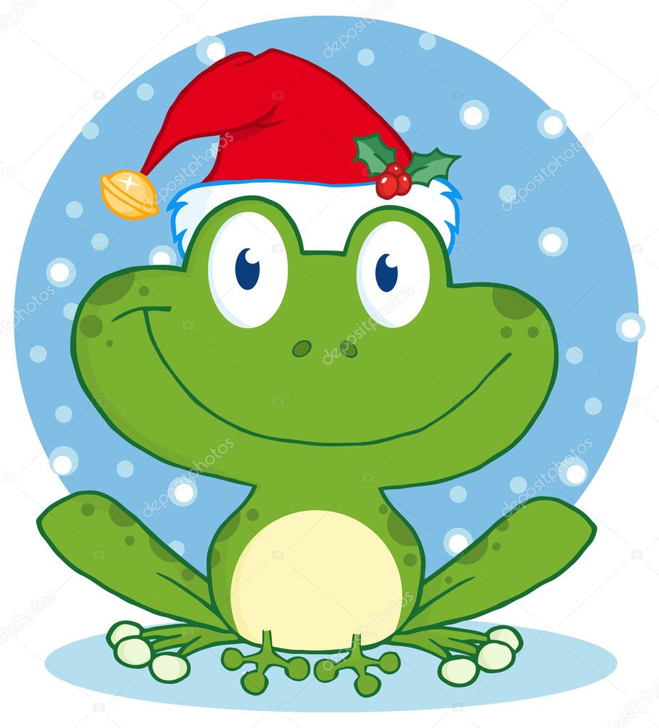 Christmas Happy Frog — Stock Photo © HitToon 8244323