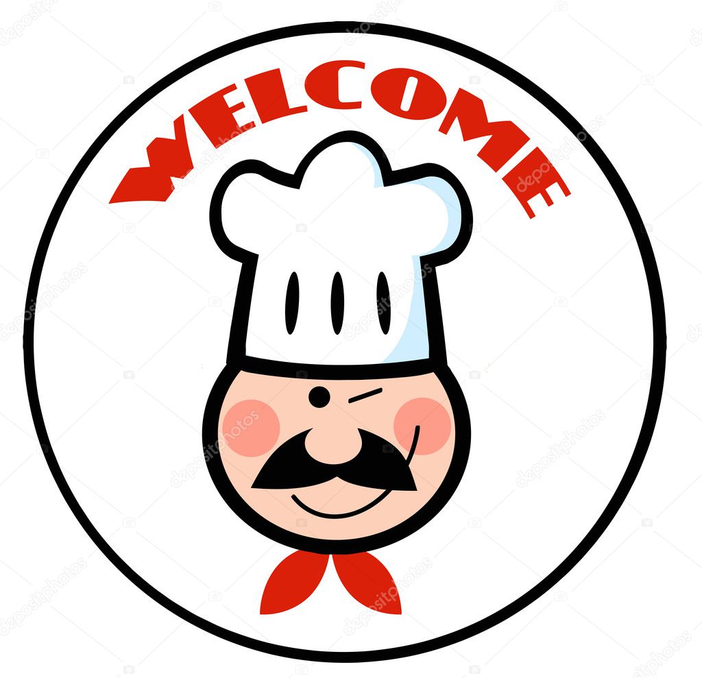 Welcome Chef Face Circle