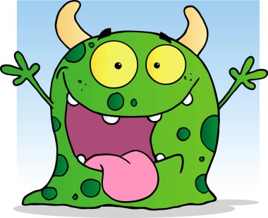 Happy Little Monster clipart