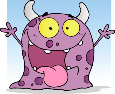 Cute Little Monster clipart