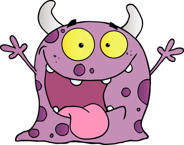 快乐紫怪物 — 图库照片