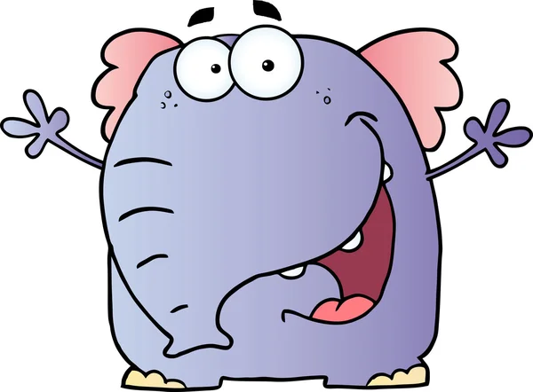 Elefante personaje de dibujos animados — Foto de Stock