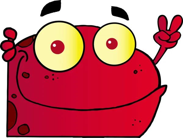 Czerwony żaba — Zdjęcie stockowe