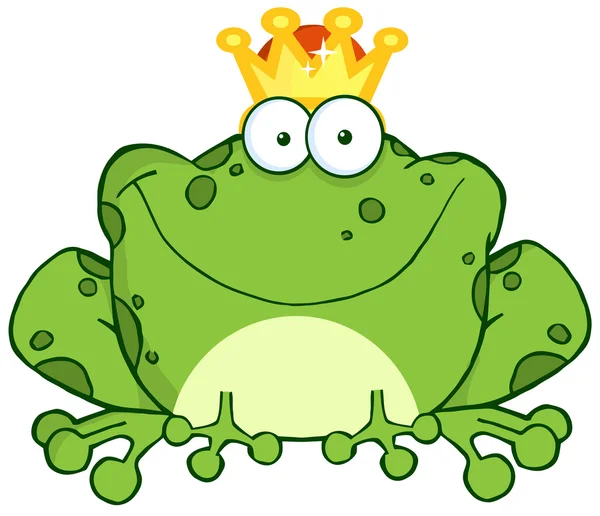 Outlined Frog Prince Cartoon Character — Stock Photo © Hittoon #8677463