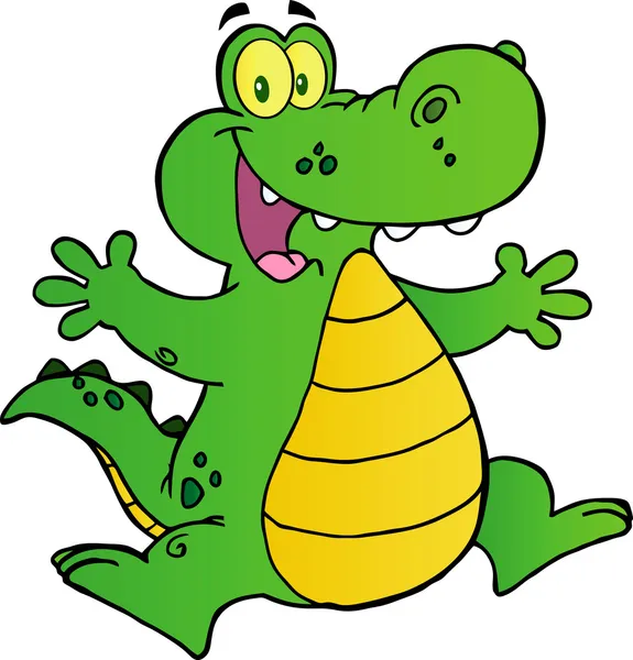 Happy Alligator Jumping — Stock Photo, Image
