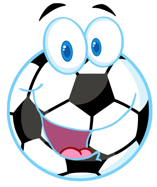 Piłka nożna piłka postać z kreskówki — Zdjęcie stockowe