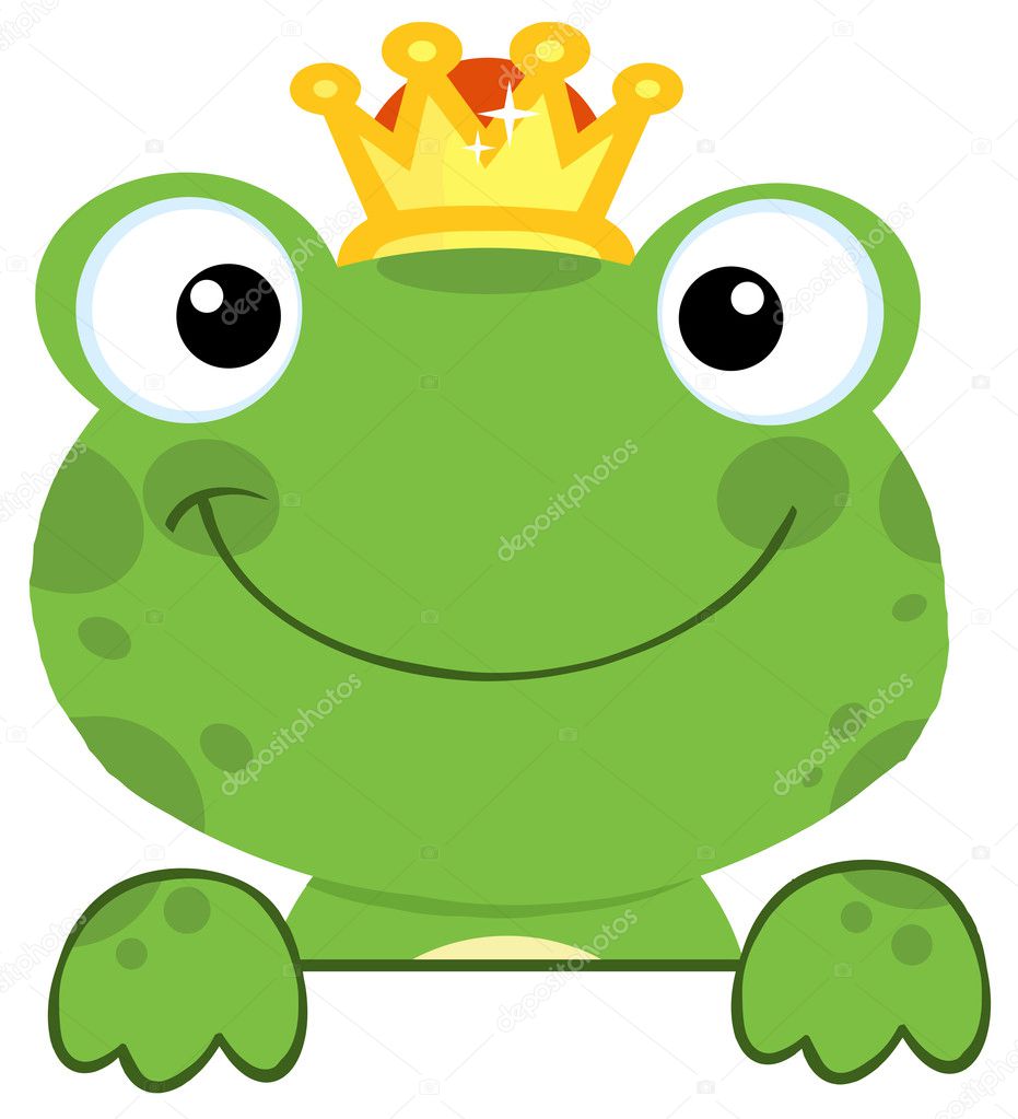 Frog Prince Over A Sign Board