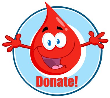 Blood Guy Asking You To Donate clipart