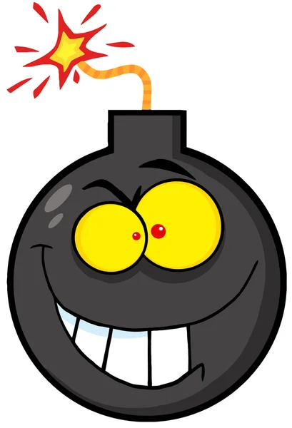 Персонаж злой бомбы — стоковое фото