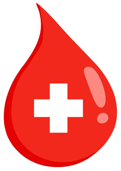 Första hjälpen blod droppa — Stockfoto