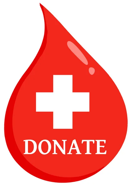 Donate First Aid Blood Drop — Stock Photo, Image