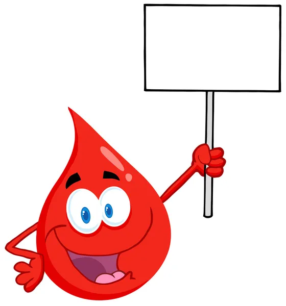 Un tipo de sangre sosteniendo un signo en blanco — Foto de Stock