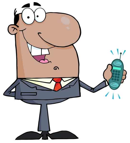 stock image Hispanic Businessman Holding A Ringing Cell Phone