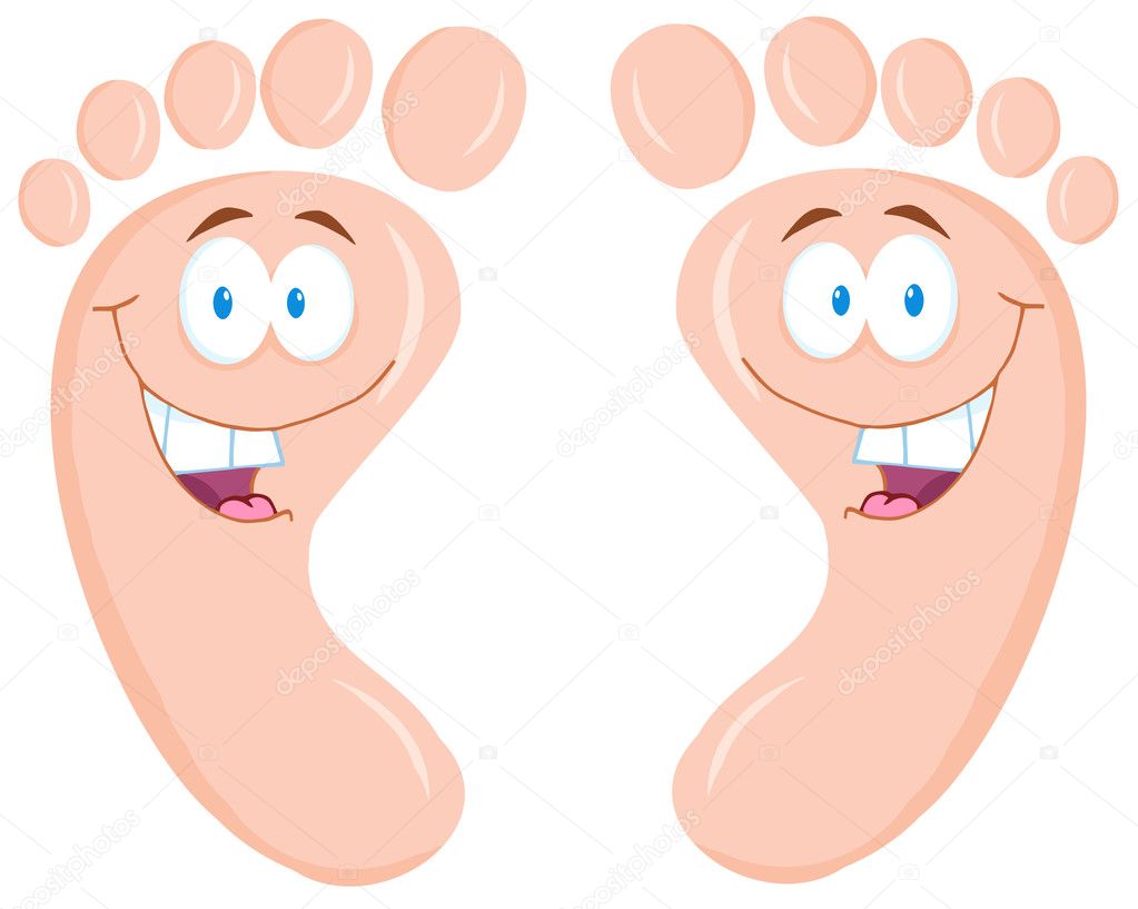 Foot Print Cartoon Characters