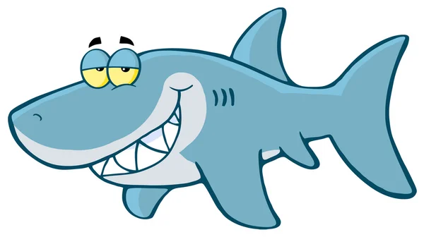 Köpekbalığı çizgi film karakteri — Stok fotoğraf