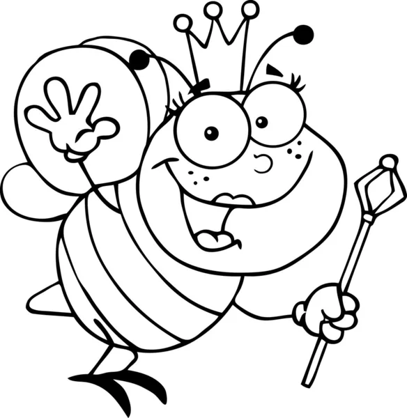 Outlined Queen Bee — Stock Photo, Image