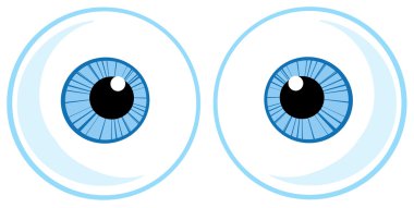 Two Blue Eye Balls clipart