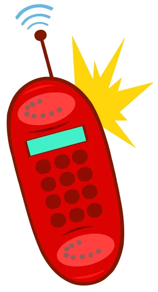 Дзвін червоний мобільного телефону — стокове фото