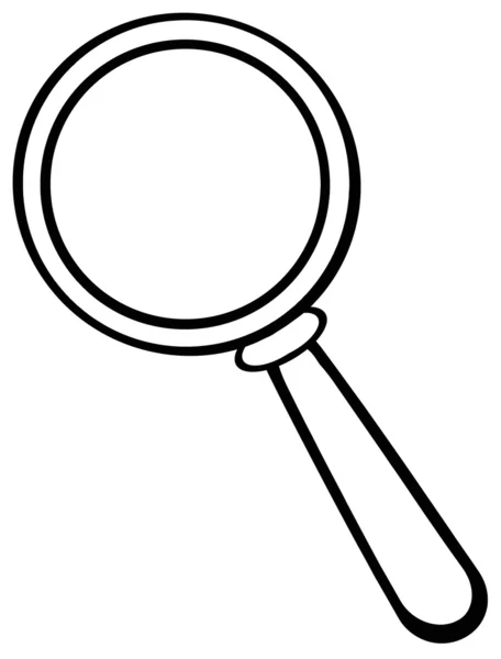 Outlined Magnifying Glass — Stock Photo, Image