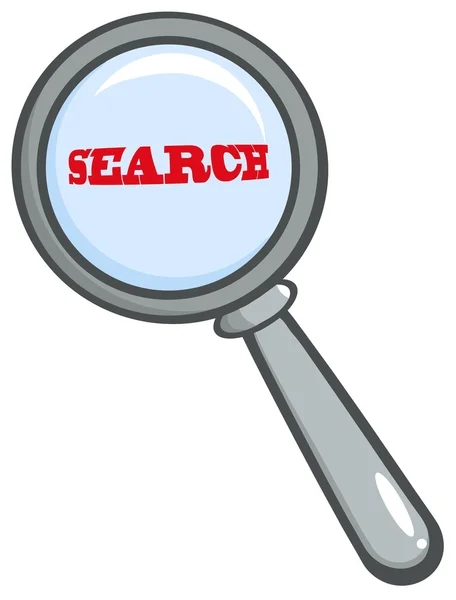 Magnifying Glass With Word Search — Stock Photo, Image