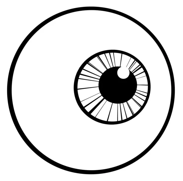 輪郭を描かれた目のボール — ストック写真