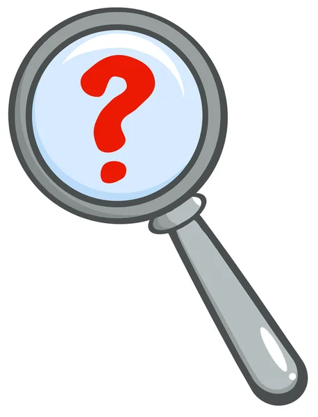 Magnifying Glass With Question Mark — Stock Photo, Image