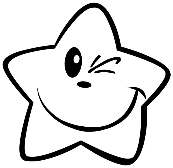 Περίγραμμα ευτυχής μικρό αστέρι — Φωτογραφία Αρχείου