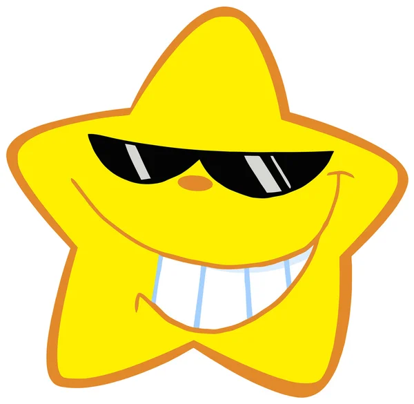 Happy Little Star with Sunglasses — Stok Foto