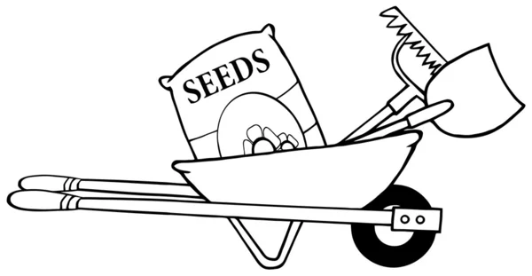 Barrow esboço com sementes — Fotografia de Stock