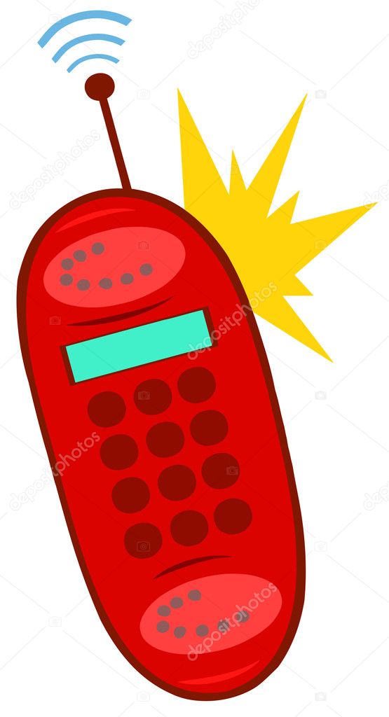 cell phone ringing cartoon