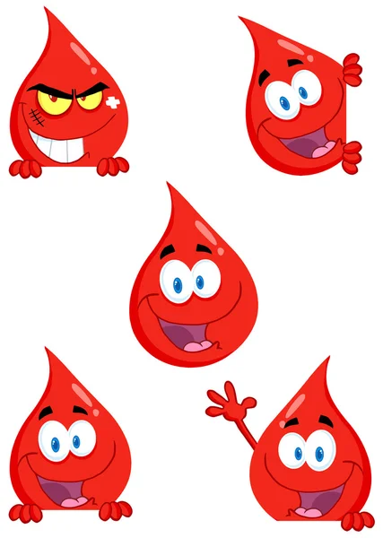 Gotas de sangre Estilo de dibujos animados —  Fotos de Stock