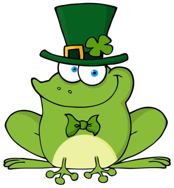 Happy Leprechaun Frog clipart