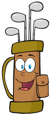 Golf Bag Cartoon Character clipart