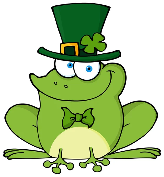 Sapo Leprechaun feliz — Fotografia de Stock