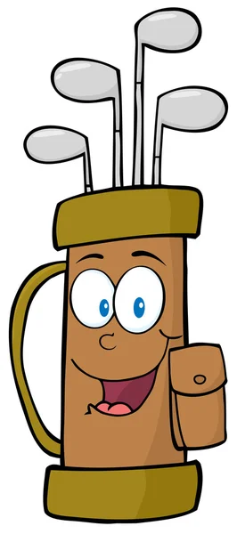 Golf Bag Cartoon Character — Stock Photo, Image