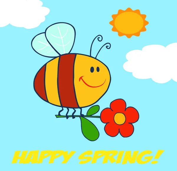 Powitanie wiosny szczęśliwa — Zdjęcie stockowe